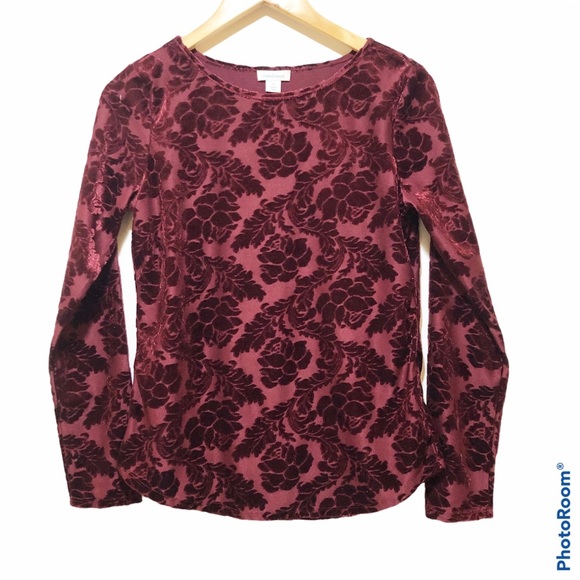 Sundance Delicate Senses Velvet Burnout Top - Picture 1 of 8